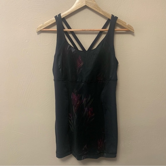 Lululemon Energy Tank in Midnight Iris Multi / Black Size 10 NWT New W1D56S - Picture 2 of 12